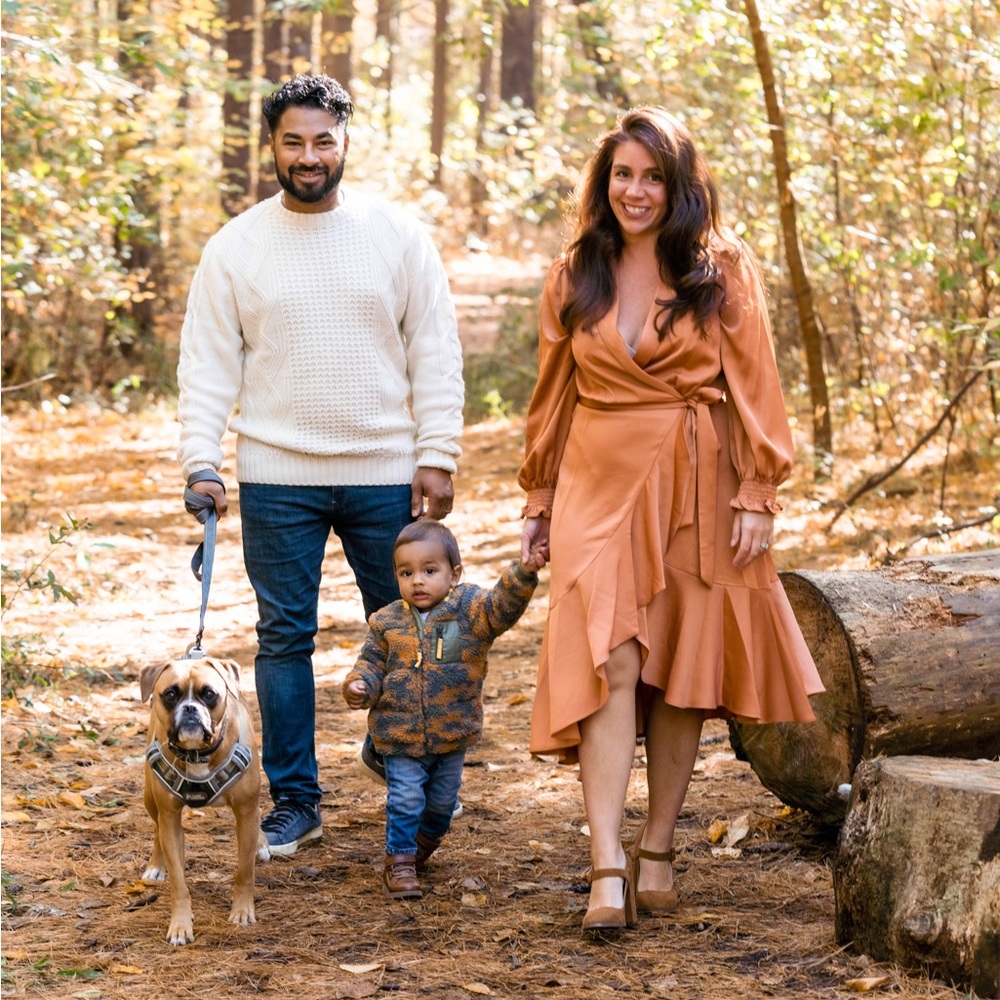 Burnt orange long sleeve asymmetrical dress